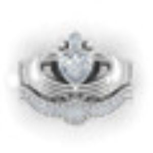 Sterling Silver Claddagh CZ Wedding set